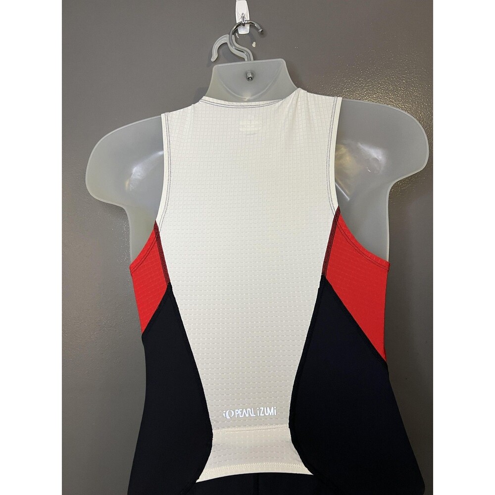 Pearl Izumi Select Cycling Skinsuit Mens Medium Black Red Sleeveless Padded - Picture 7 of 10